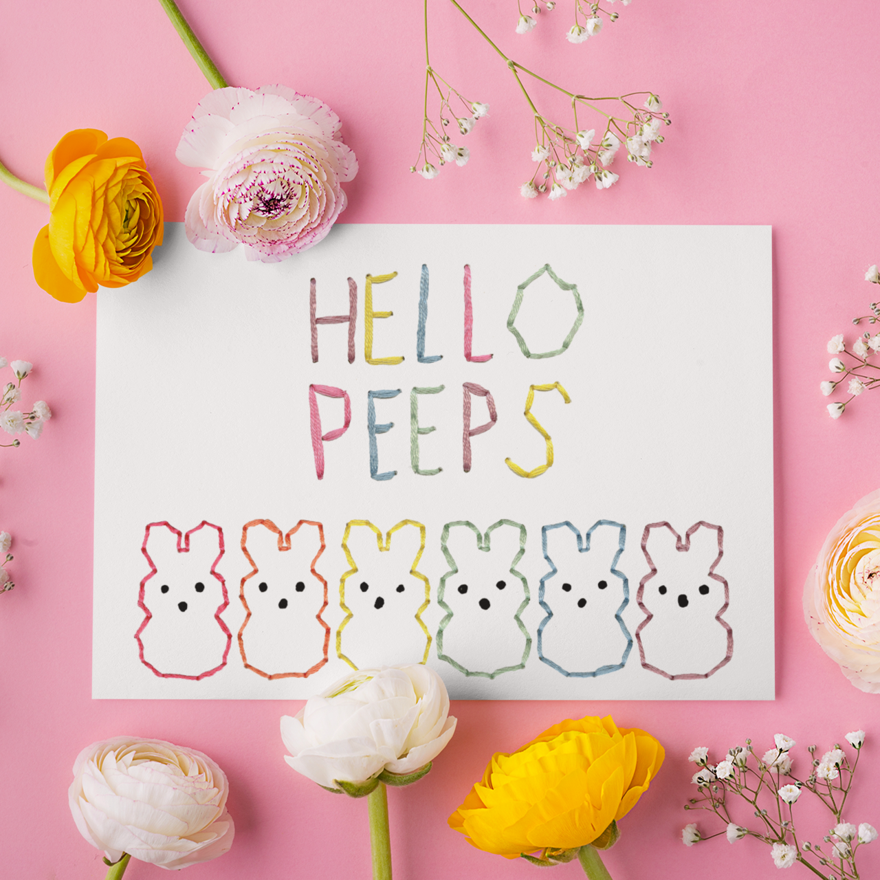 Hello Peeps | Printed Card