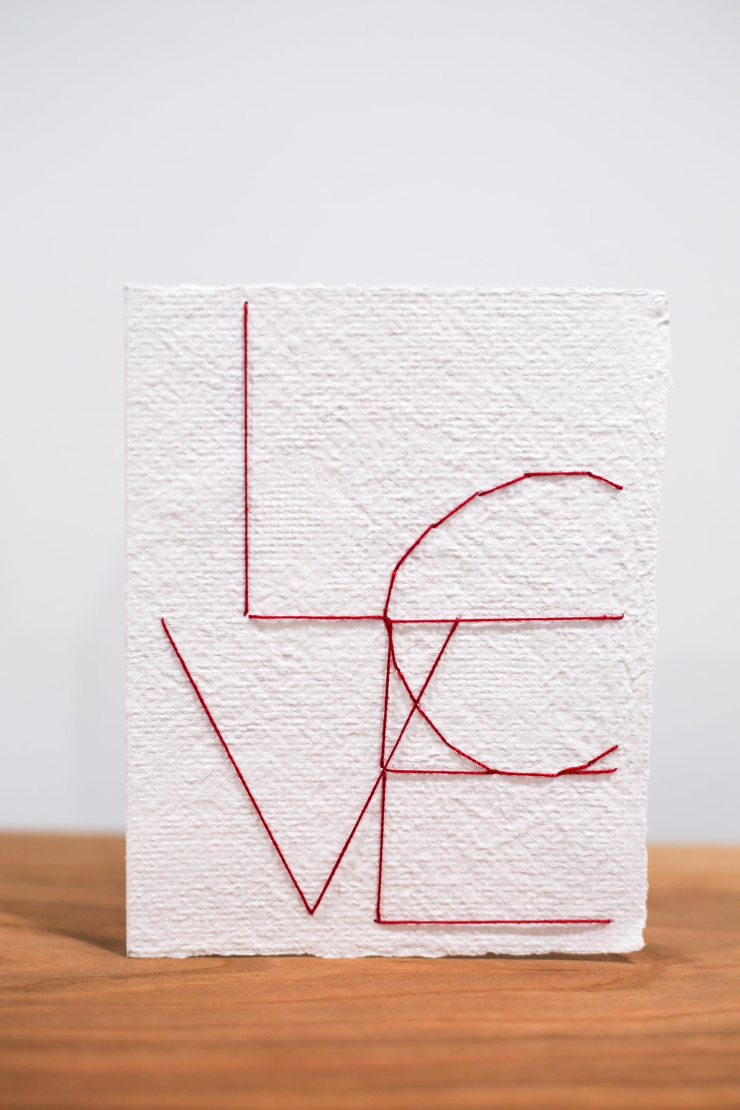 LOVE White Stationery Note Card