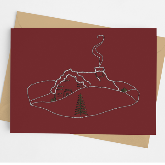 Christmas Cottage Card | Print