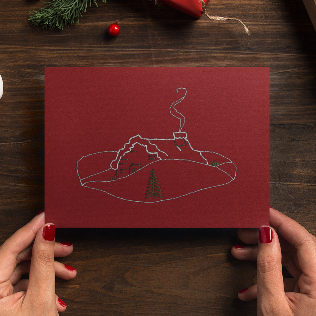 Christmas Cottage Card | Print