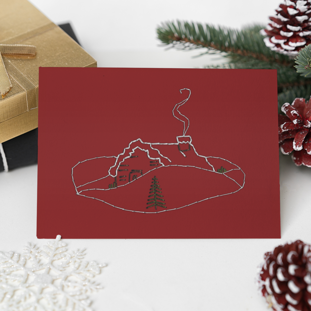 Christmas Cottage Card | Print