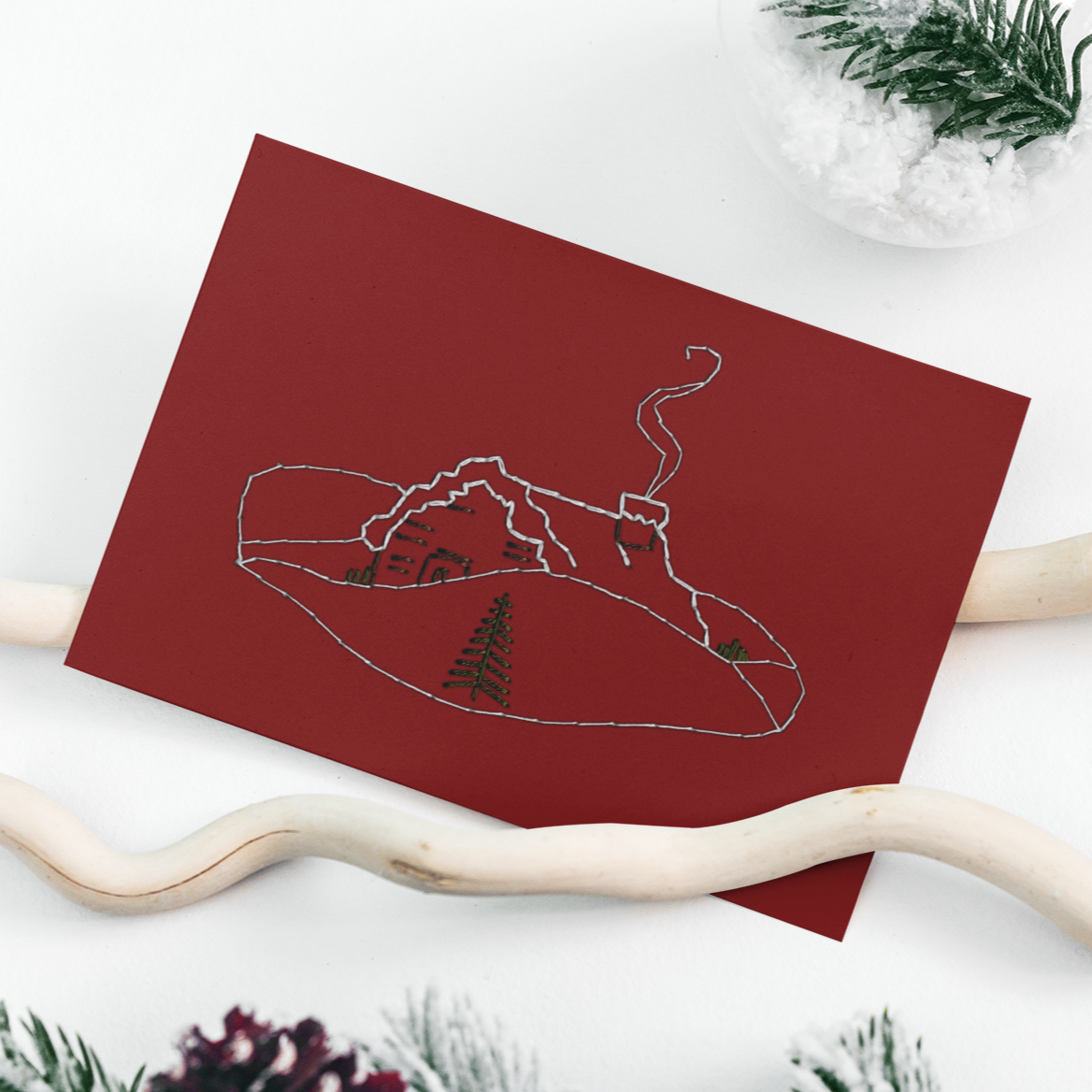 Snowy Cottage Printed Card